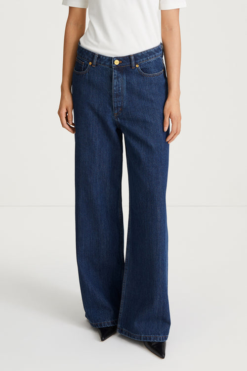 WIDE LEG DENIM - KAYNE DARK VINTAGE BLUE