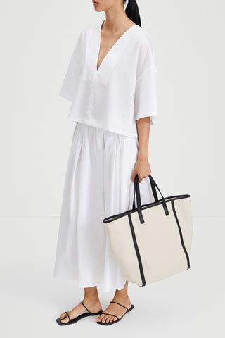 Jorina skirt voluminous mid length a line white stylein side image