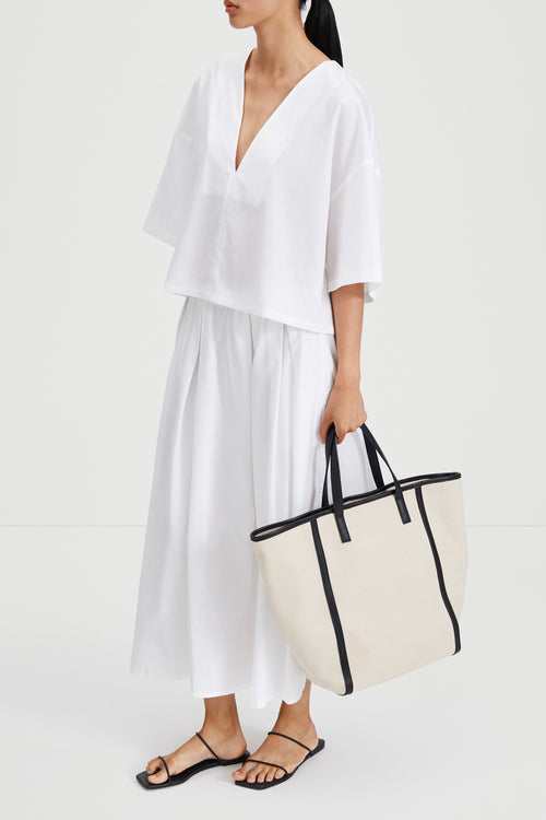 Jorina skirt voluminous mid length a line white stylein side image