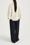 white alpacka knitted sweater stylein lorena back
