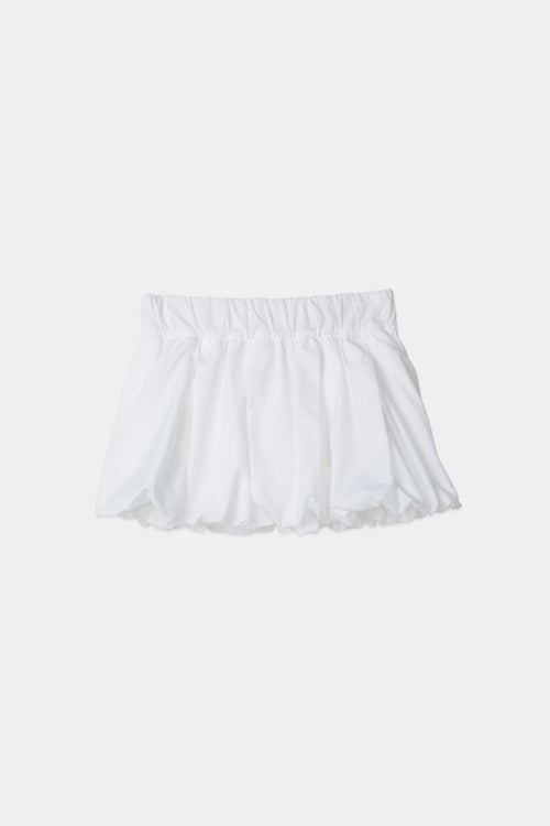 Juzzy skirt mini box pleats voluminous gathered bottom hem white stylein packshot