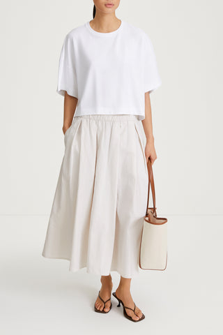 Jimmy tshirt cropped boxy white stylein front image