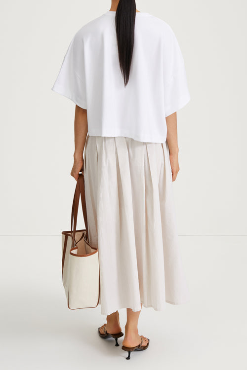 Jimmy tshirt cropped boxy white stylein  back image