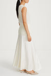 white mohair sleeveless flaired top stylein naya side