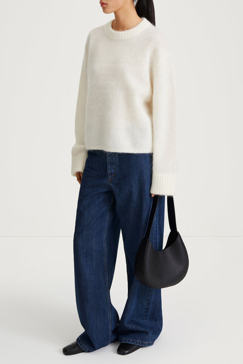 NICLAS SHORT SWEATER - WHITE