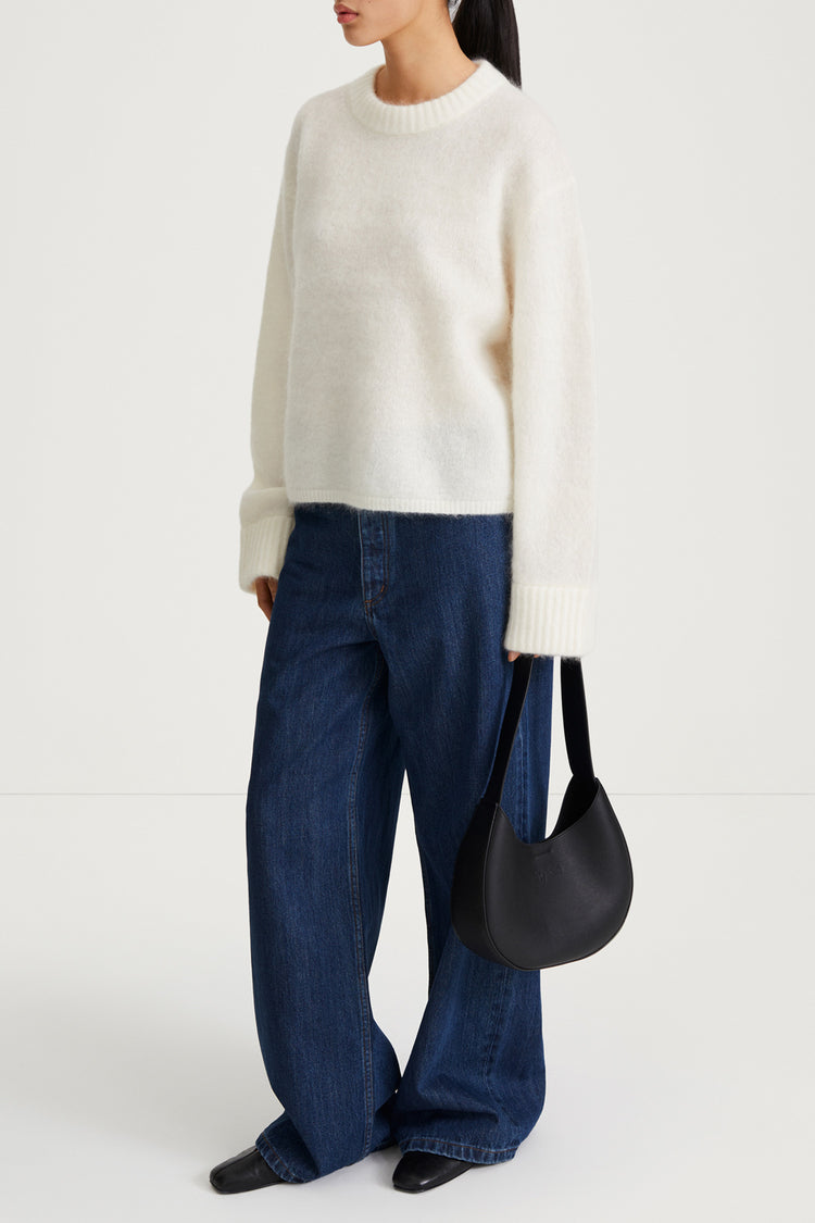 NICLAS SHORT SWEATER - WHITE