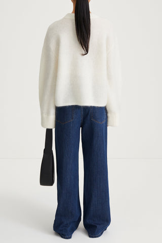 NICLAS SHORT SWEATER - WHITE