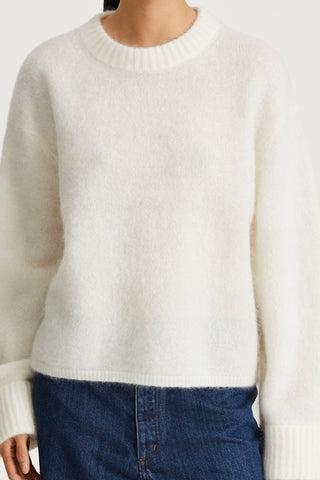 NICLAS SHORT SWEATER - WHITE
