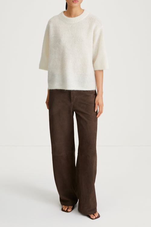 white mohair top nour stylein model image