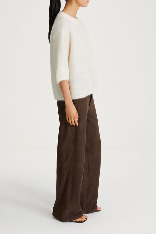 white mohair top nour stylein model side