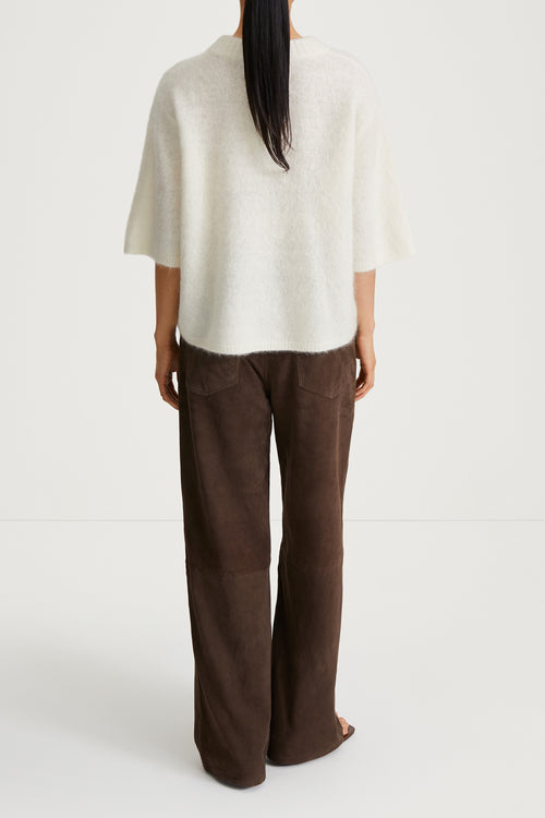 white mohair top nour stylein model image back