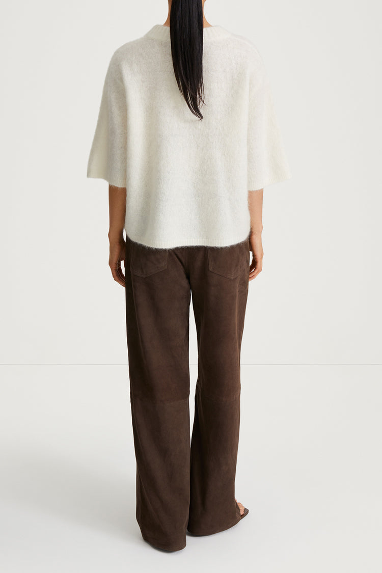 white mohair top nour stylein model image back