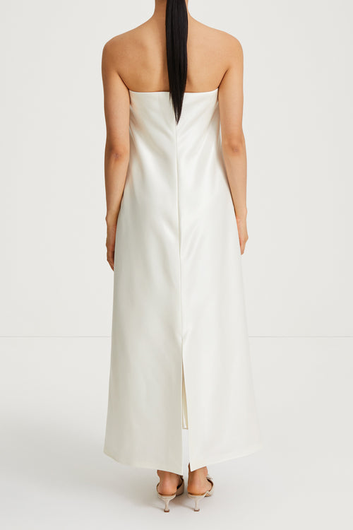 white satin dress Long Stylein blair back