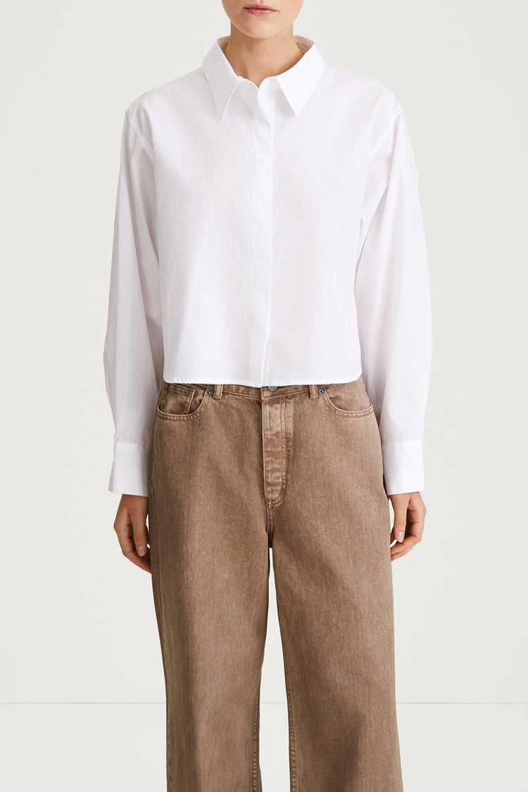 white shirt short cotton stylein 
janselia