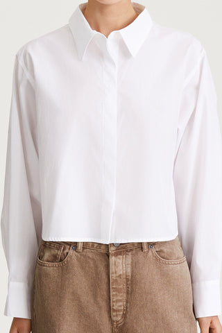 white shirt short cotton stylein 
janselia detail