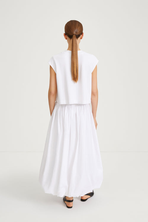 Jenn top white sleeveless cropped stylein back image 