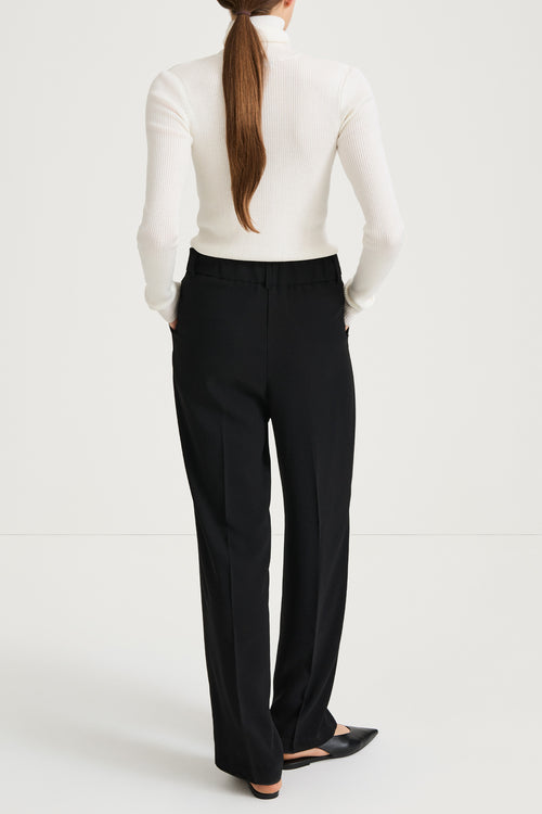 white turtleneck knitted sweater stylein helea back