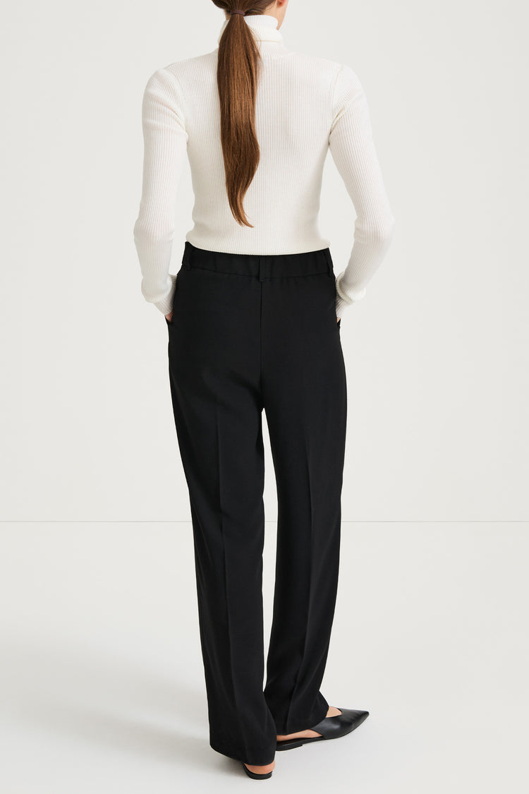 white turtleneck knitted sweater stylein helea back