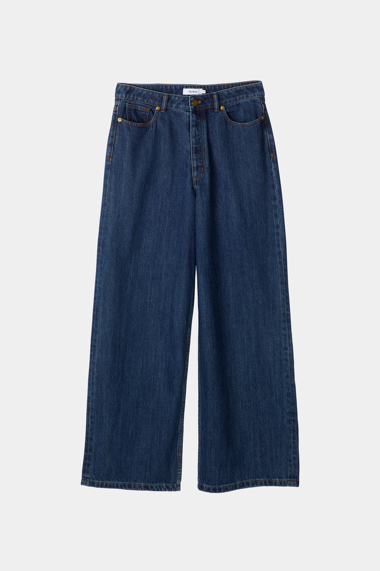 wide denim high-waist stylein kayne dark blue packshot