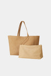 EVERYDAY SHOPPER - YACHT BAG SAND FAUX SUEDE