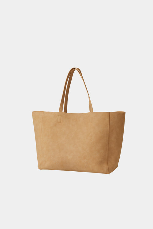 EVERYDAY SHOPPER - YACHT BAG SAND FAUX SUEDE