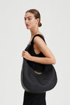 HAND BAG SHOPPER - YARDLY BAG PLACKET BLACK STRUCTURED