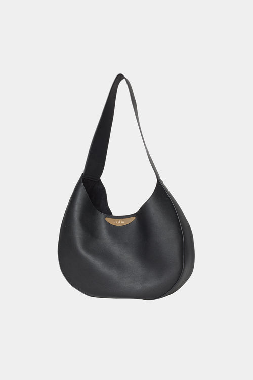 HAND BAG SHOPPER - YARDLY BAG PLACKET BLACK STRUCTURED