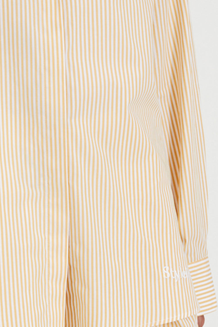 Jansell shirt yellow white striped stylein detail image