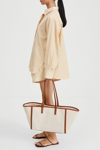 Jojo shorts yellow white stripe stylein side image