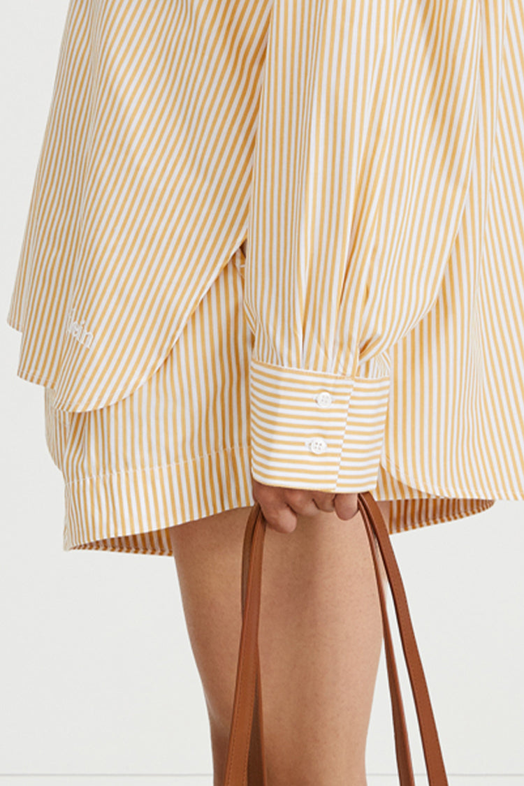 Jojo shorts yellow white stripe stylein detail image