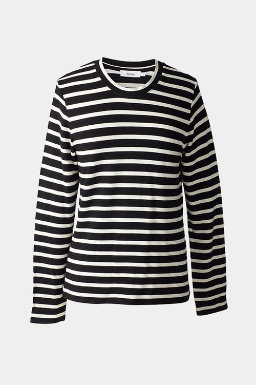 black white striped jersey longsleeve top stylein canvey packshot