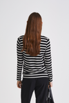 CANVEY TOP - BLACK WITH STRIPES