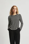 CANVEY TOP - BLACK WITH STRIPES