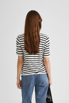 CHAMBERS T-SHIRT - WHITE WITH STRIPES