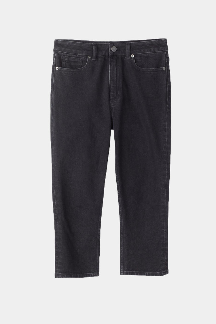 Kimmie denim knee long high waist slim legs black stylein packshot
