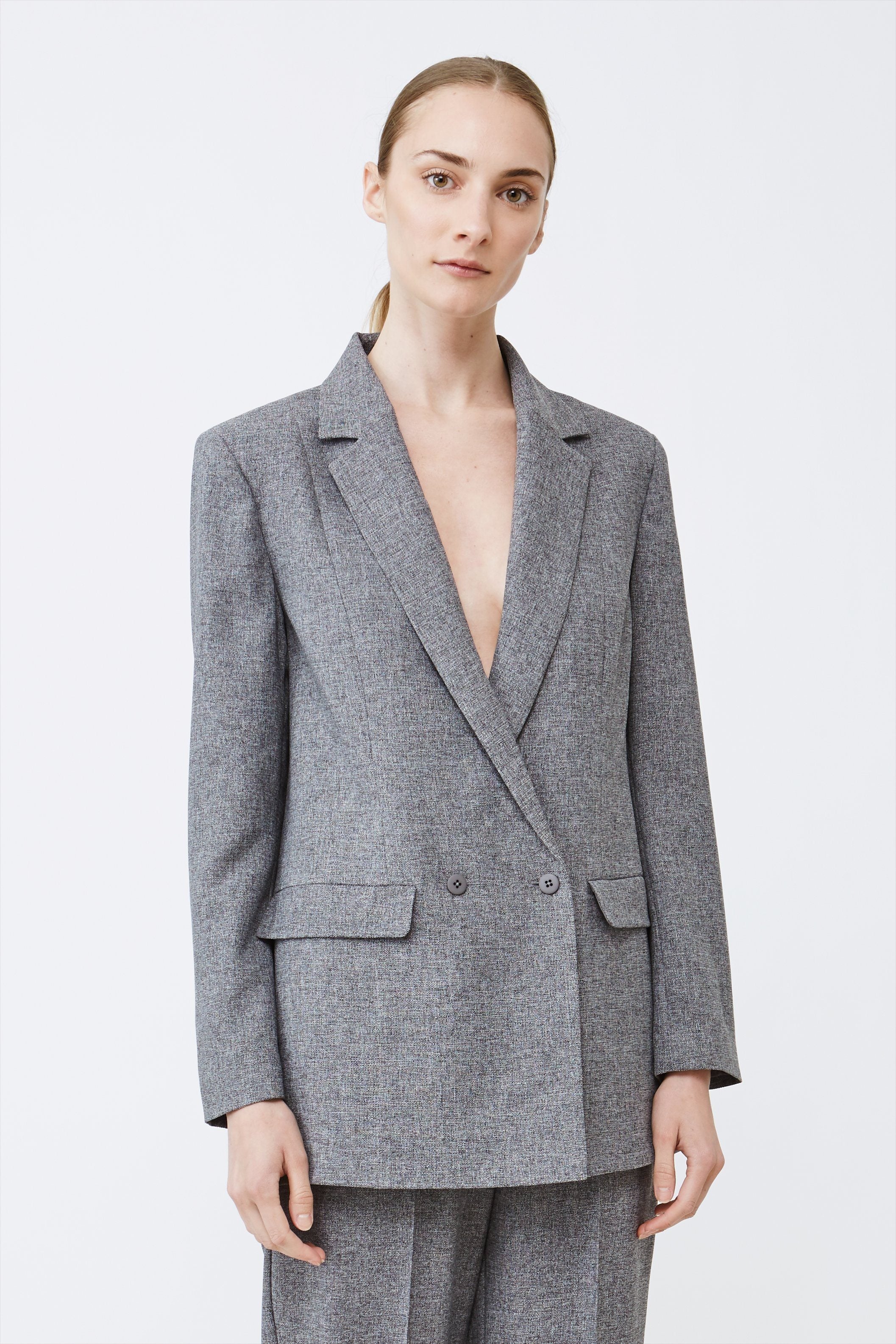 Grey melange clearance blazer