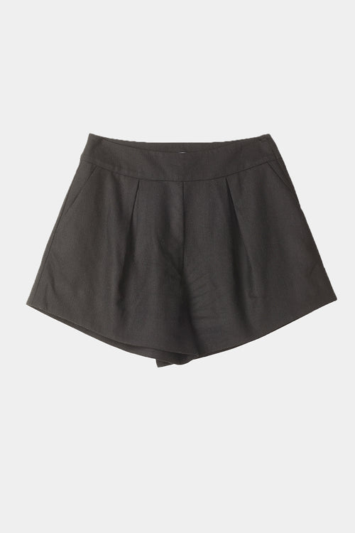 Brienza shorts wool mix high waisted black stylein packshot