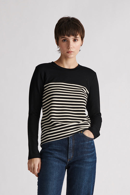 CANVEY TOP - HALF STRIPED