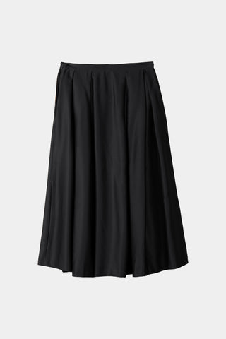 Moje skirt calf length box pleats a line black stylein packshot