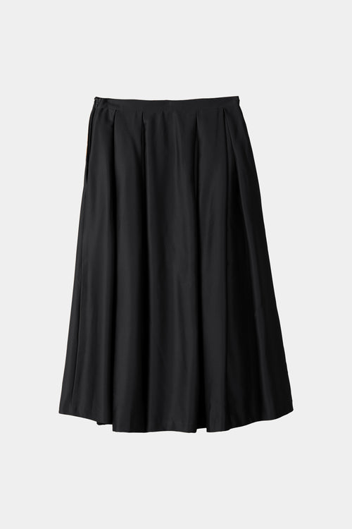 Moje skirt calf length box pleats a line black stylein packshot