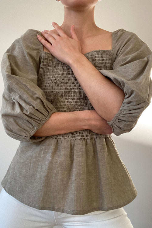 SAVILLE TOP - BEIGE