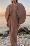 INDO DRESS - NOUGAT