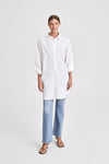 JANELL SHIRT DRESS - WHITE