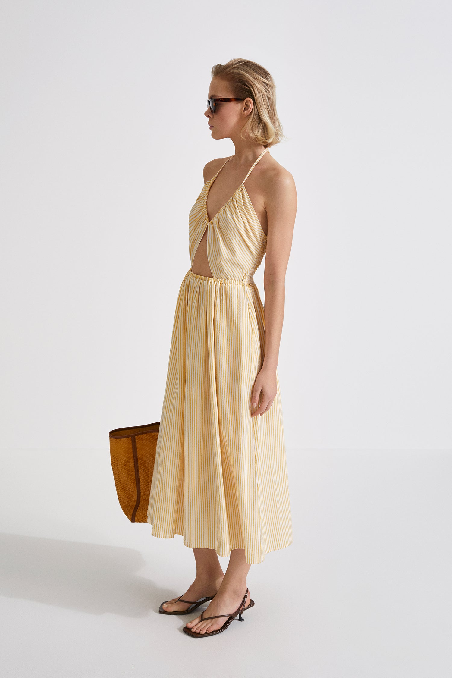 striped yellow dress MIKA DRESS
