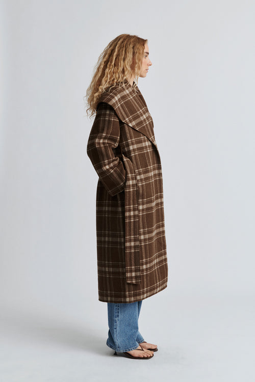 TERMOLI COAT - BROWN CHECK