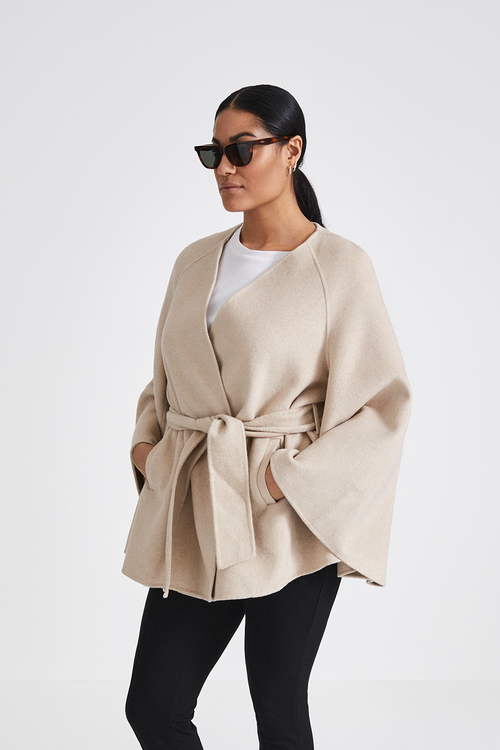 TRENTO JACKET SHORT - BEIGE
