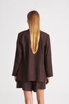 SELIA BLAZER - DARK BROWN