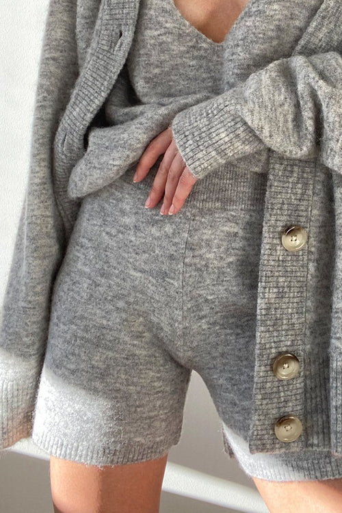 Etienne shorts flared alpaca wool blend light grey stylein imagery detail 