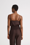SARDINIA TOP - DARK BROWN